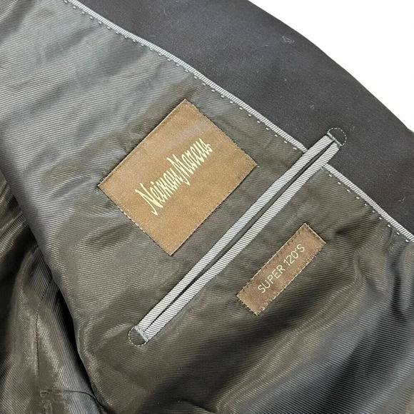 Neiman Marcus Black Wool Formal Blazer 42R - Picture 3 of 4